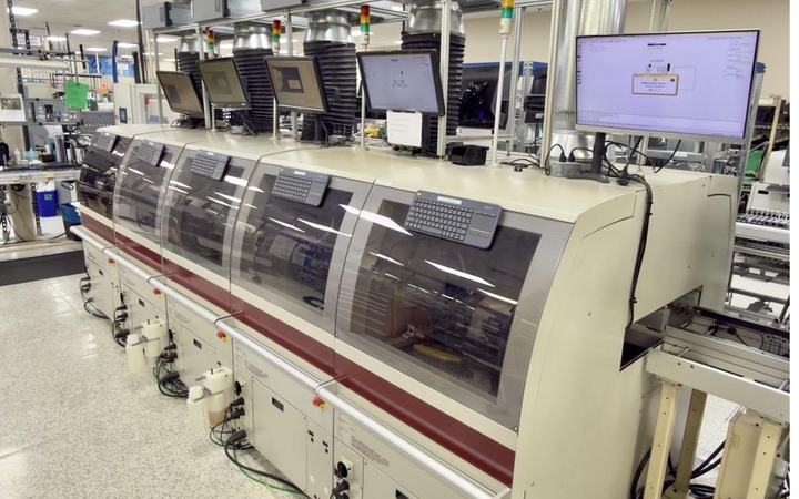 Selective solder machine on the Soaris electronics line